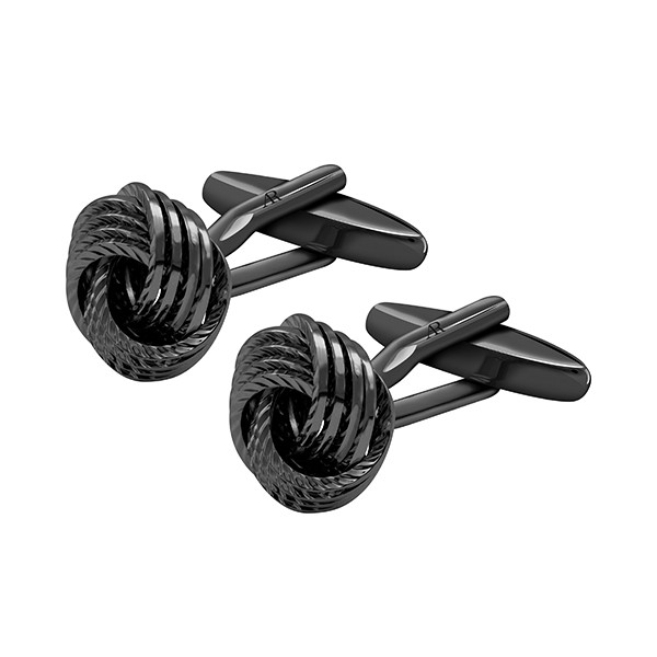 Black Woven Knot Cufflink