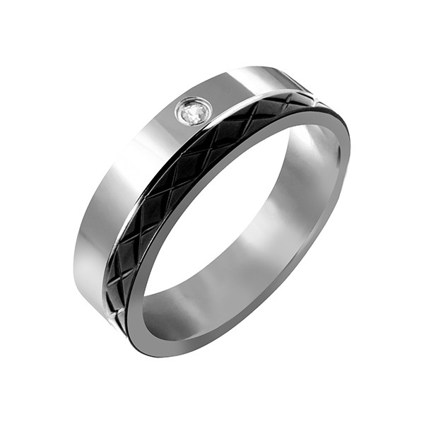 Two-Tone Crystal Ring