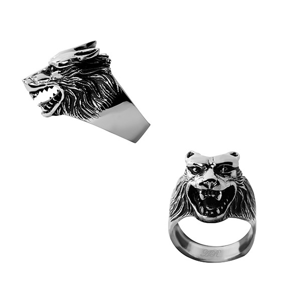 Wolf Head Ring