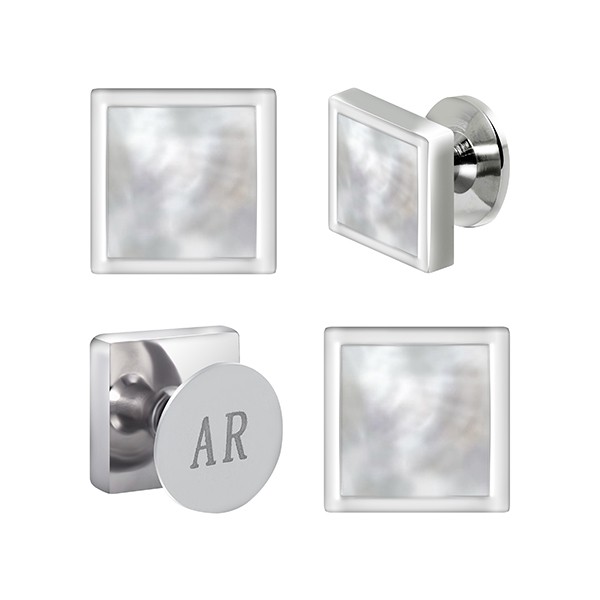 Pearl Square Tuxedo Studs