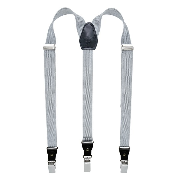 Silver Slim Suspenders