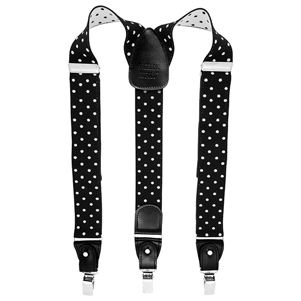 Black Polka Dot Suspenders