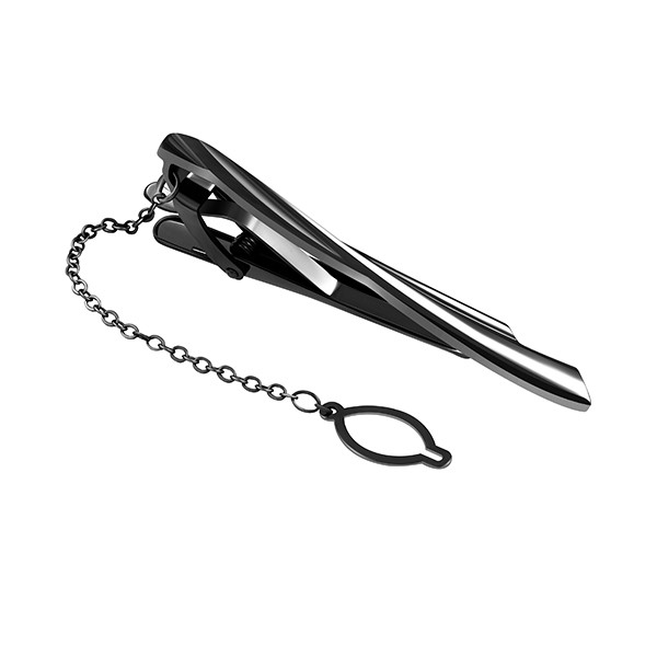 Black Waft Tie Clip