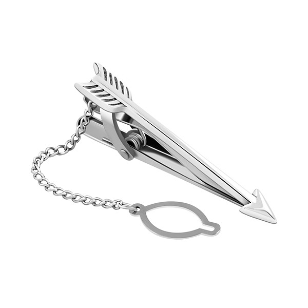 Silver Arrow Tie Clip