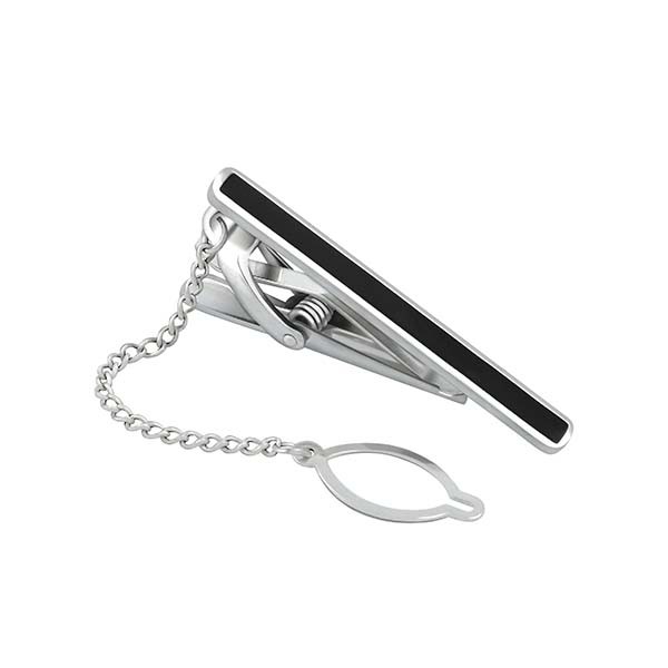 Black Line Tie Clip