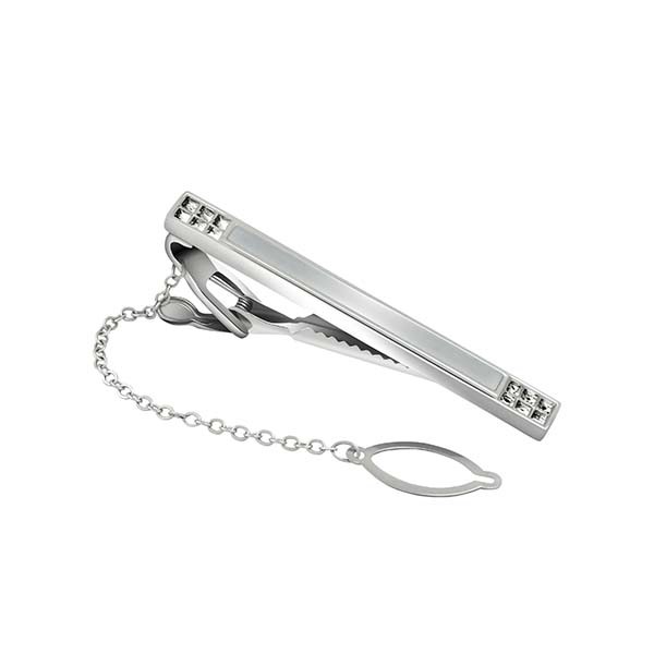 Catseye & Crystal Tie Clip